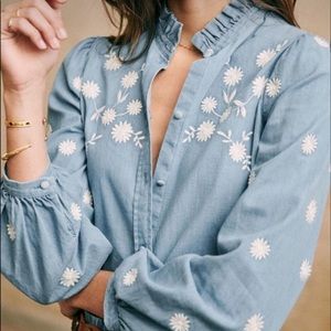 NWT Sezane Lamie Shirt Size 34